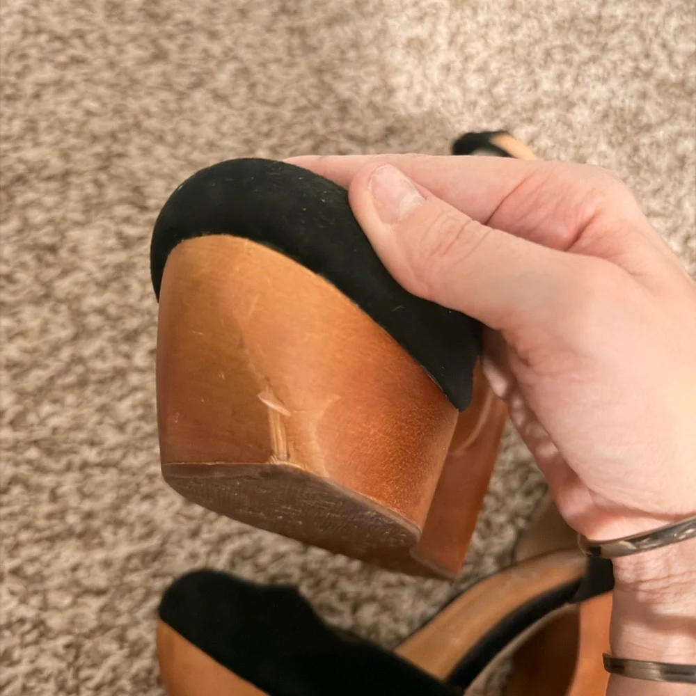 Chic Jeffrey Campbell “Havana Last” Women's Wooden Wedge - Picture 7 of 8
